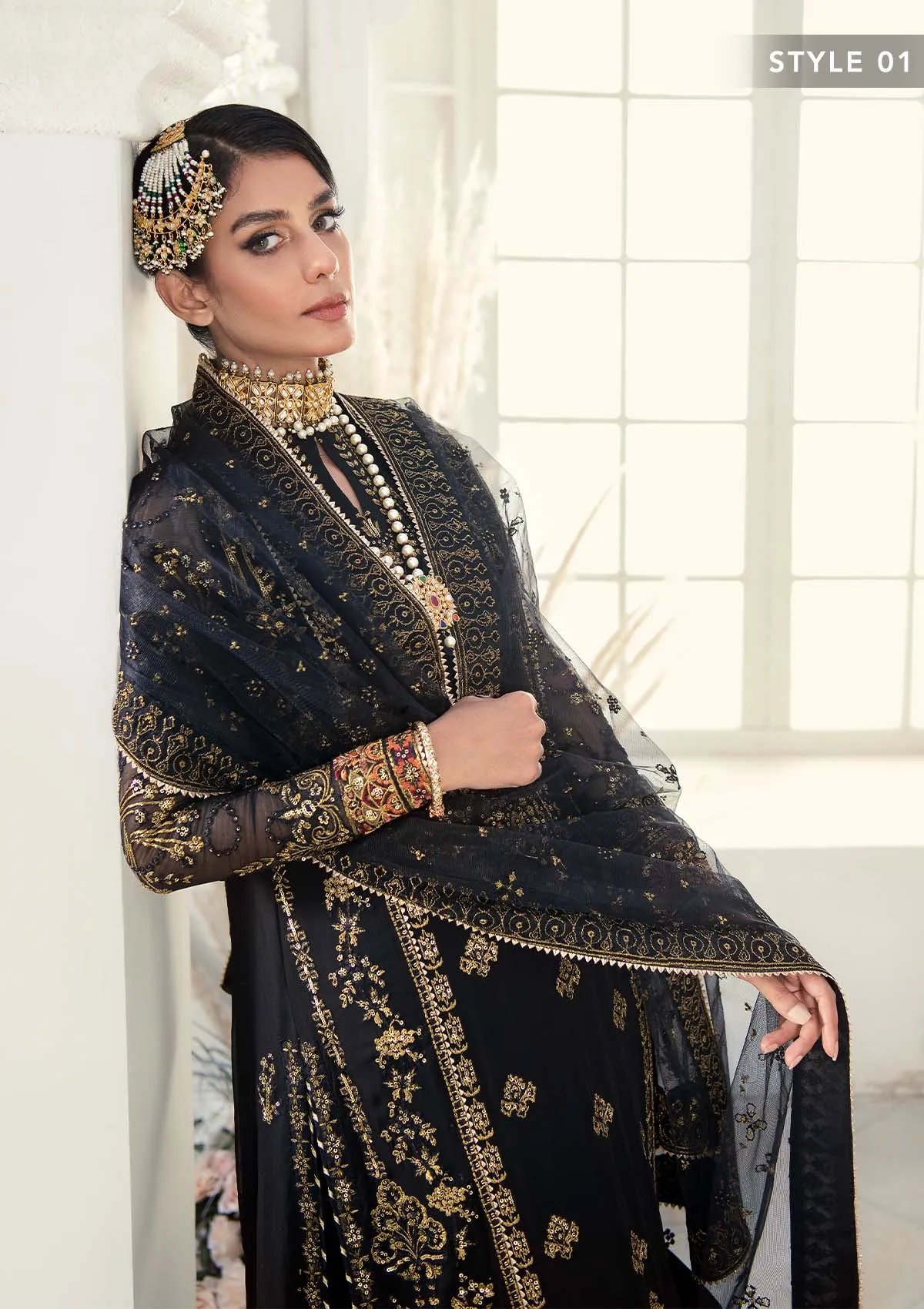 Wedding Festive '22 - Look 05 |  AIK Atelier Wedding Festive Unstitched Luxury Collection 2022 | Embroidered Net Organza Suits