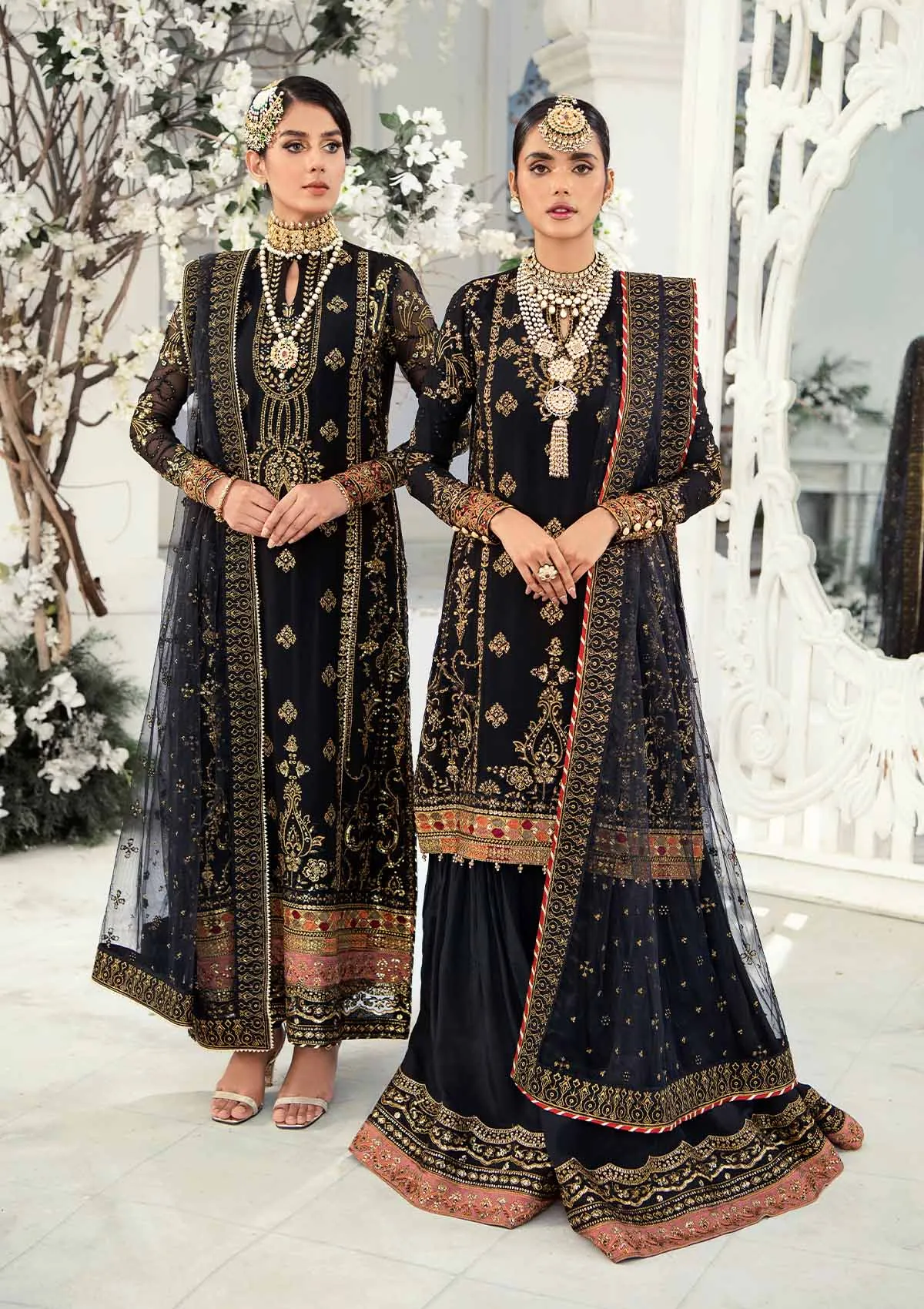Wedding Festive '22 - Look 05 |  AIK Atelier Wedding Festive Unstitched Luxury Collection 2022 | Embroidered Net Organza Suits