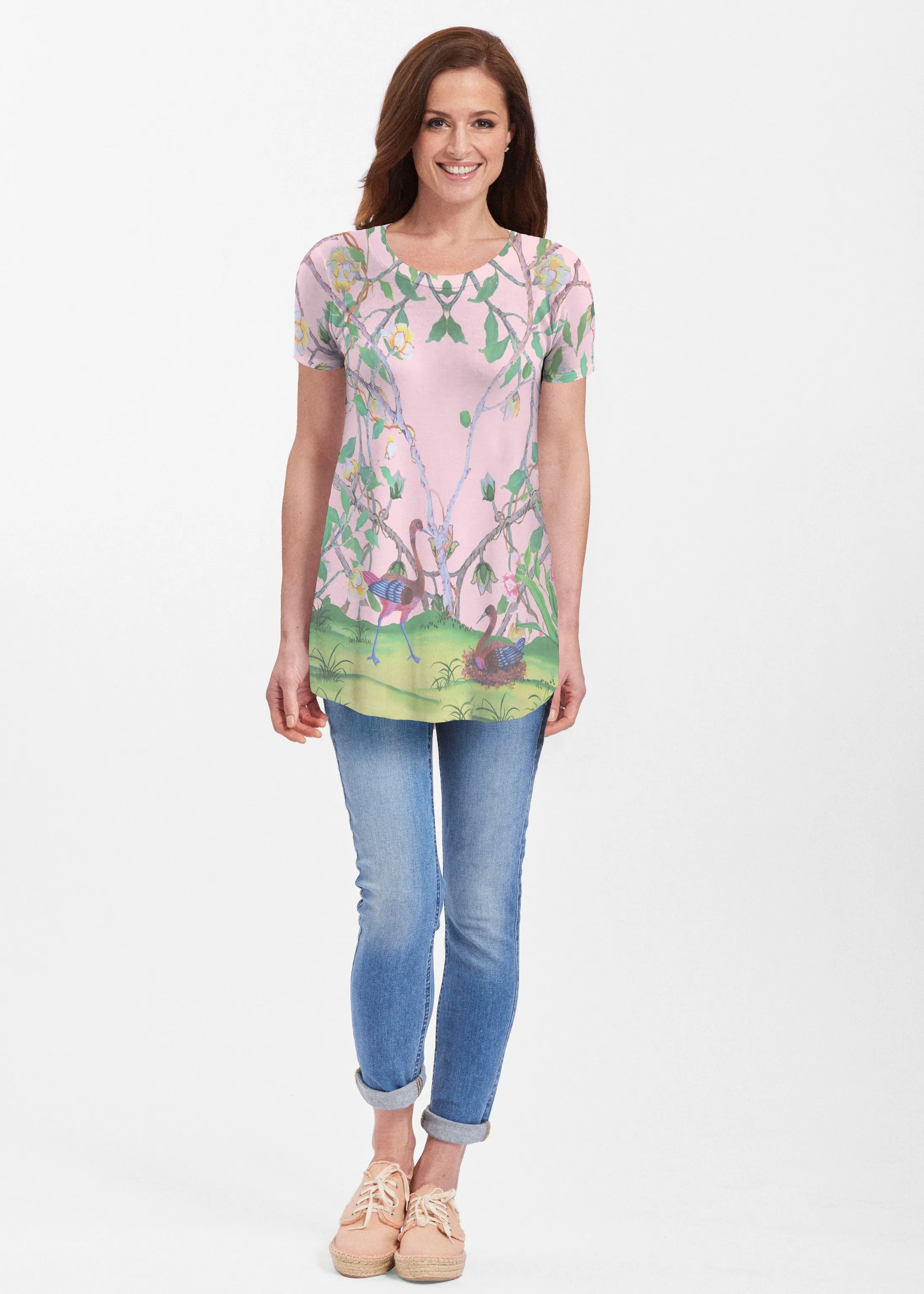 Wildwood Pink (19121) ~ Butterknit Short Sleeve Tunic