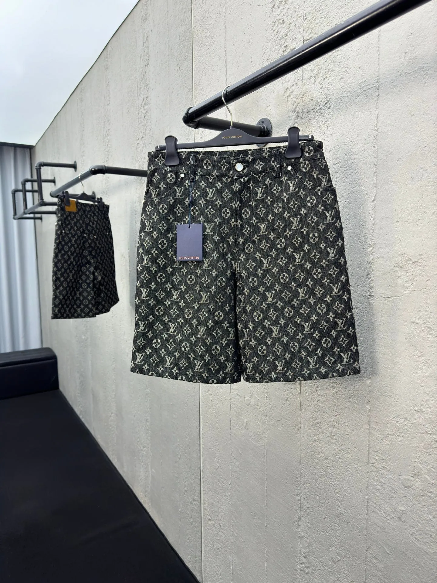 Wool splicing nylon jacket shorts