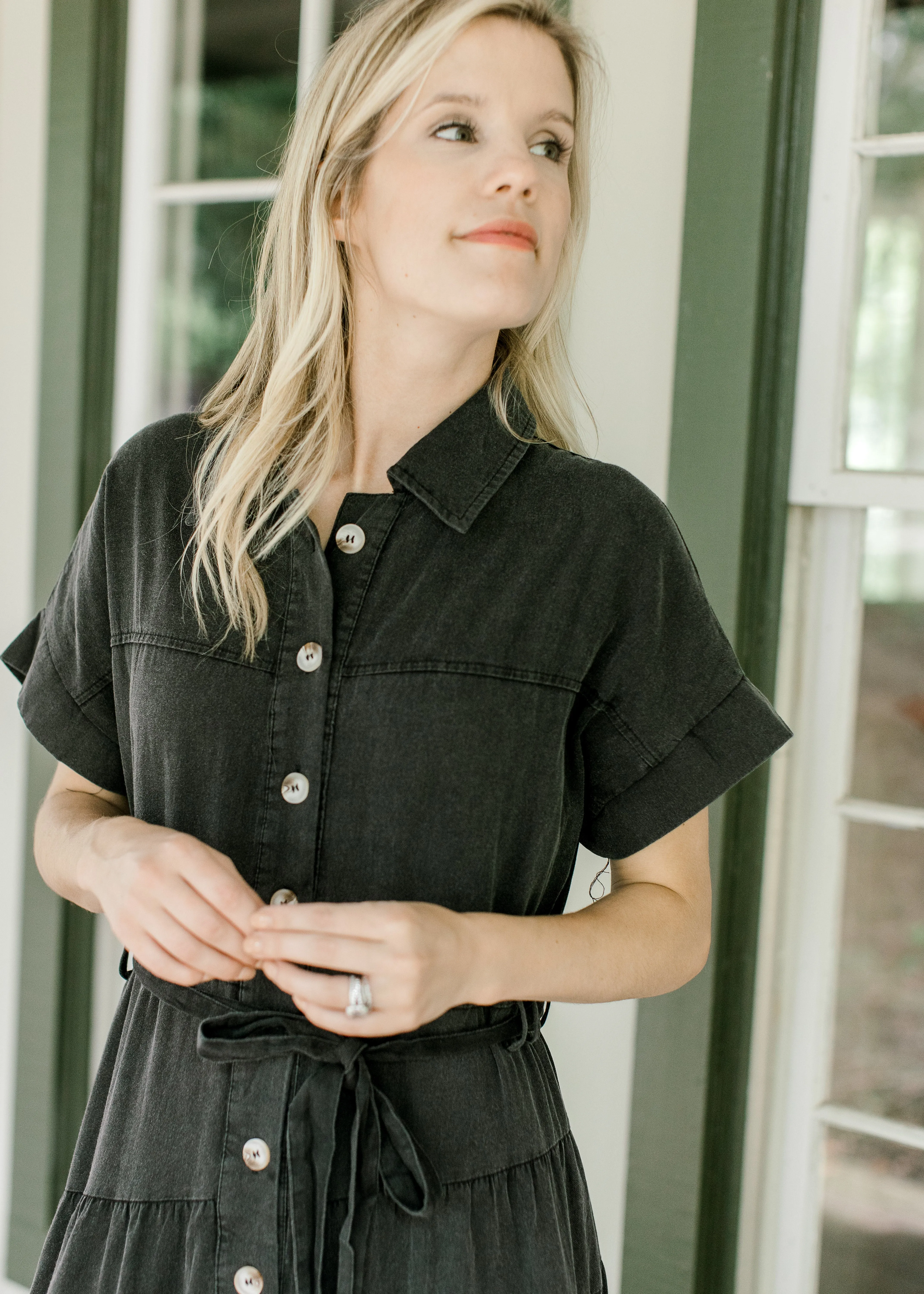XZ Black Denim Maxi Dress