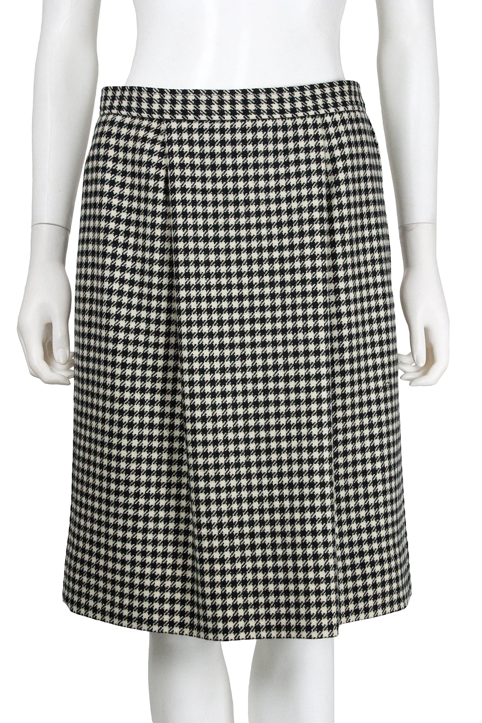 YVES SAINT LAURENT 1980s Rive Gauche Houndstooth Skirt Suit