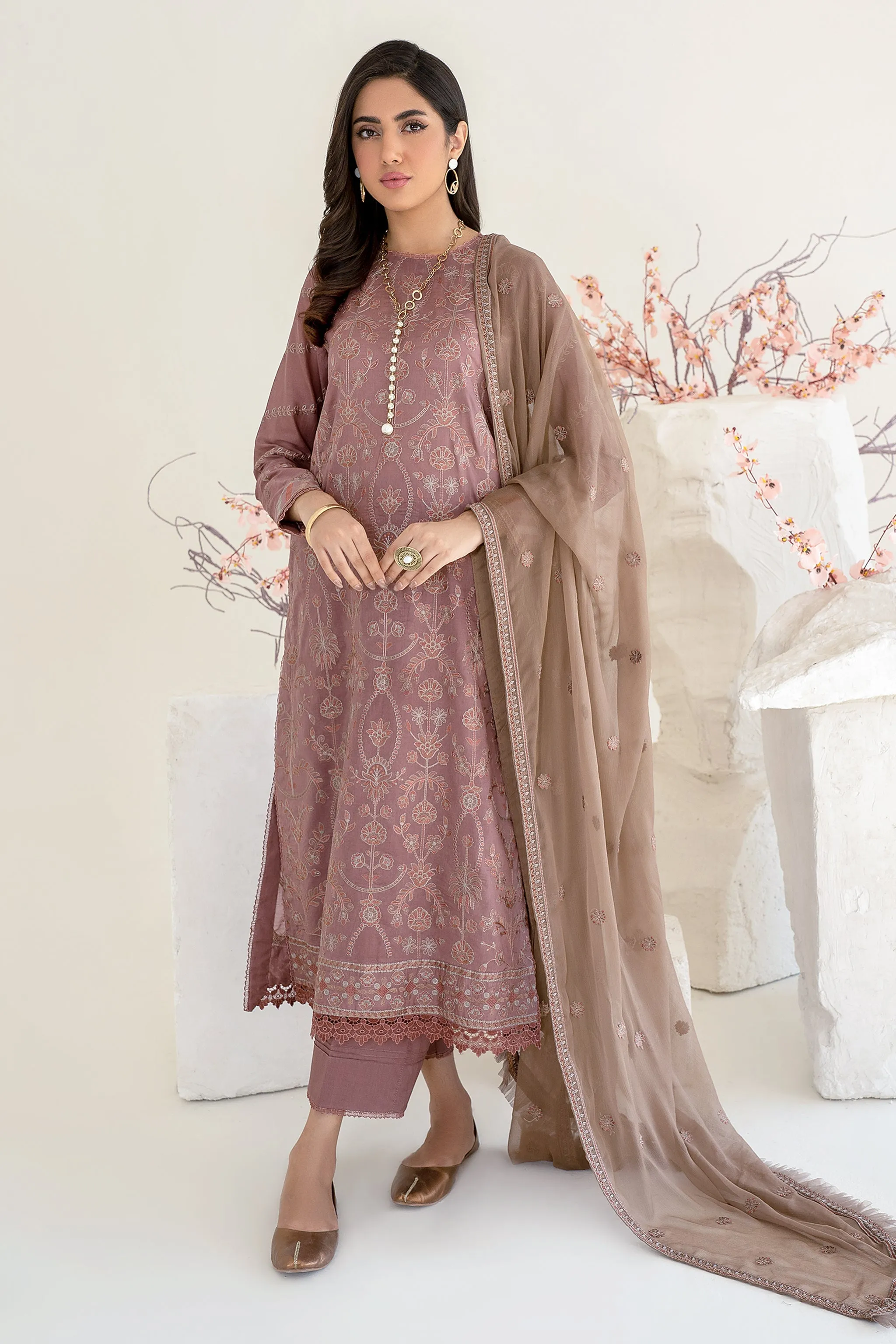 ZEL 09 Tea Pink| Zarif Unstitched Lawn | Eid Ul Adha Collection23