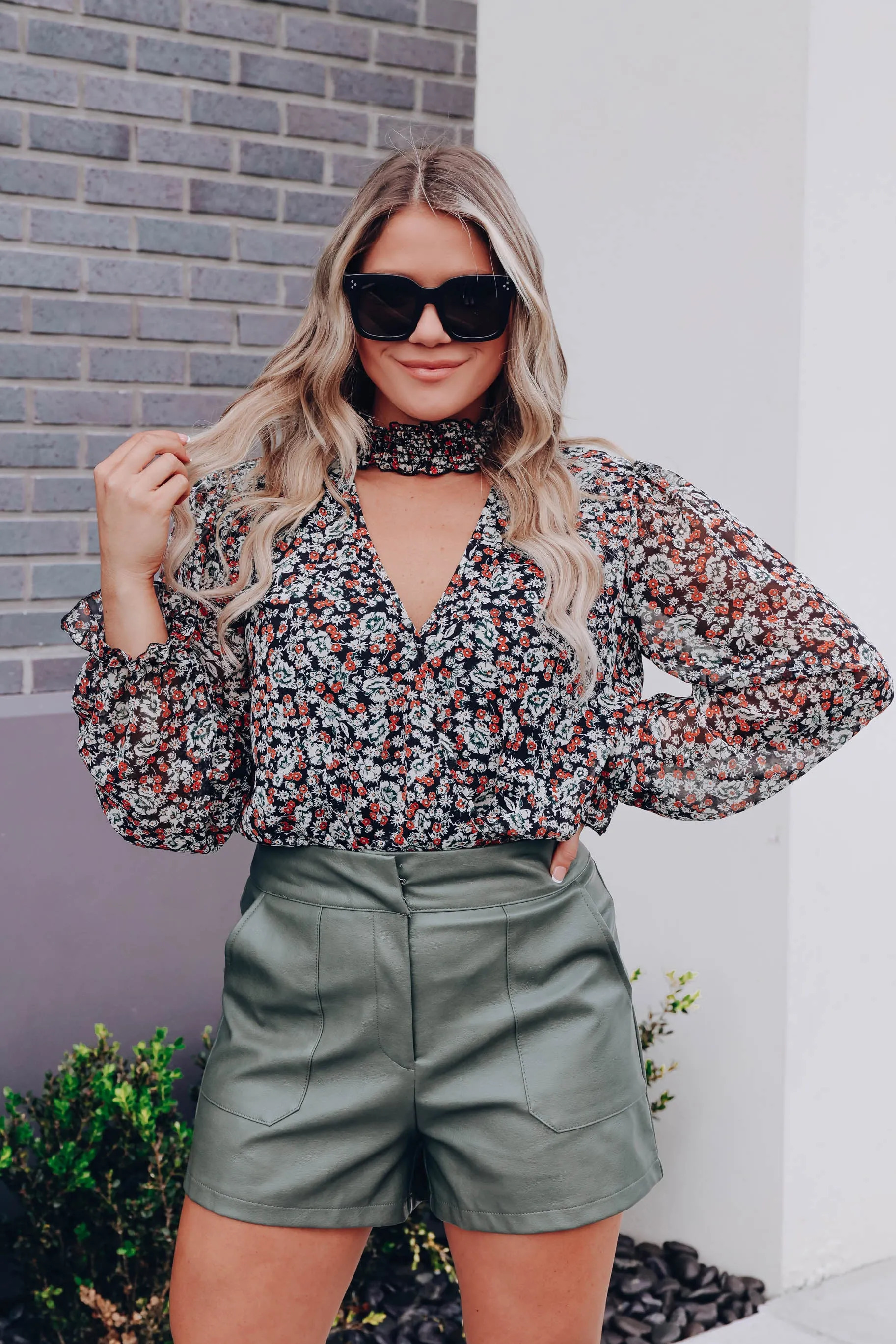 Zinnia Chiffon Bodysuit - Multi