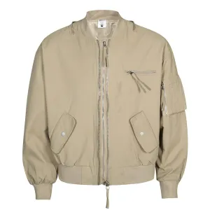 Zipper Design Bomber Jacket European And American High Street Autumn And Winter Jacket Men's Loose Casual Trendy Brand Baseball Suit