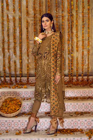ZQ 02 | Zebtan Zarqon Luxury Bridal Collection Vol 6 2021 | Unstitched Embroidered Chiffon Suits